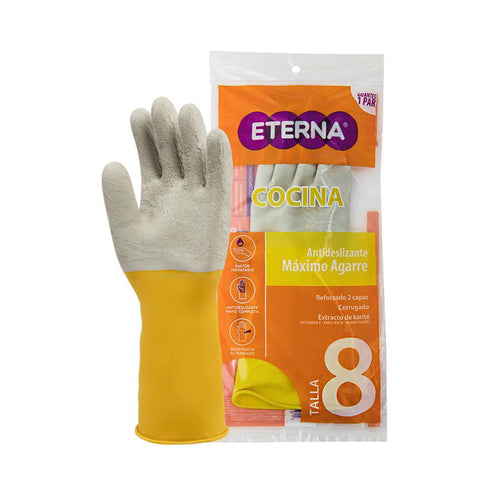 guante eterna antideslizante 2u talla 8